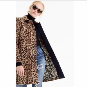 J. Crew animal print Wool Coat Size 0